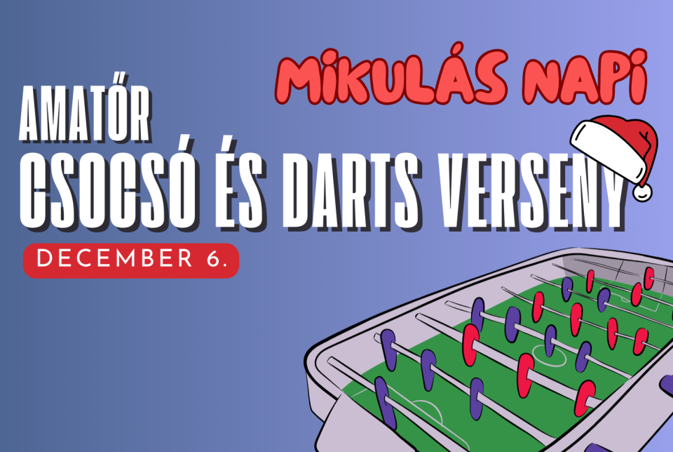 Amatőr csocsó és darts bajnokság