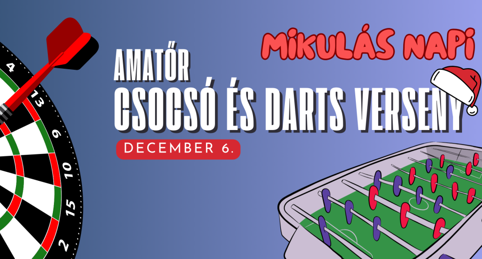 Amatőr csocsó és darts bajnokság